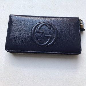 Gucci Soho Patent Zip Around Wallet-New